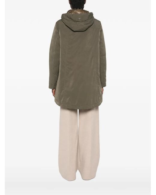 Herno Green Hooded Ripstop Parka