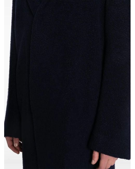 Kiton Black Single-Breasted Fleece Coat for men