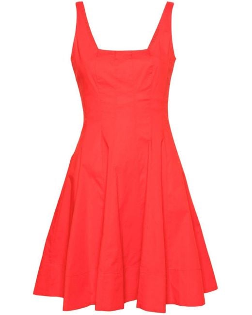 Staud Red Wells Mini Dress