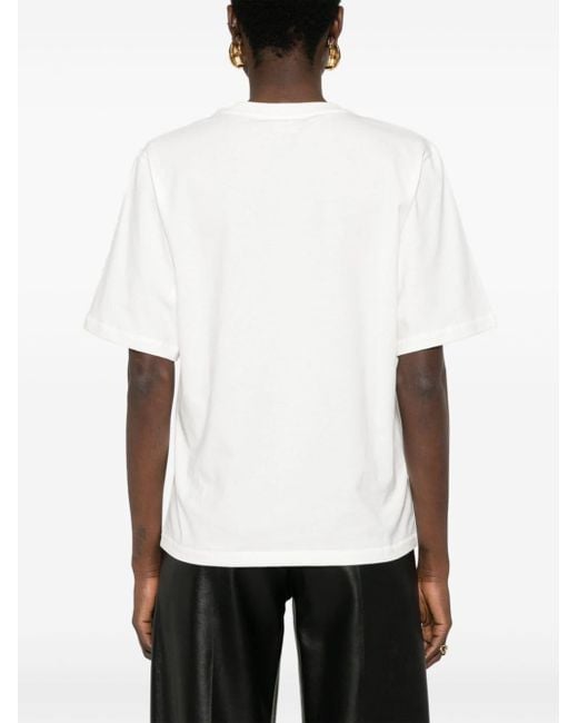 T-shirt Hedil en coton biologique By Malene Birger en coloris White