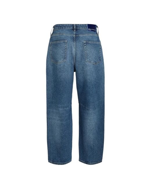 Karl Lagerfeld Blue Barrel Jeans for men