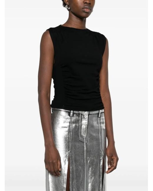 Alexander Wang Black Ruched Top