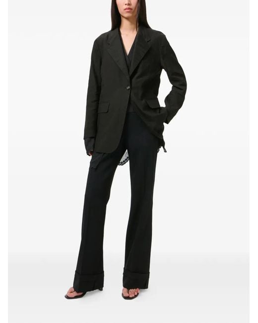 Our Legacy Black Reversible Drip Single-Breasted Blazer