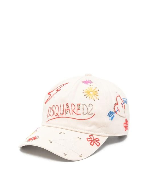 Cappello Con Borchie di DSquared² in Pink