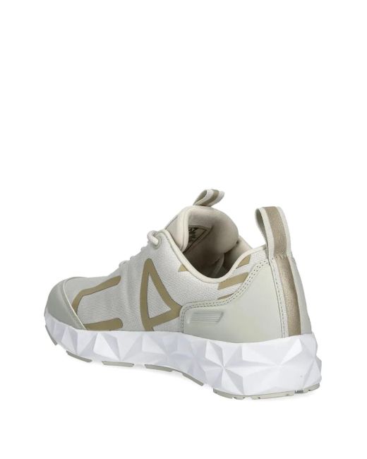 EA7 White Ultimate C2 Kombat Textured-Panel Sneakers