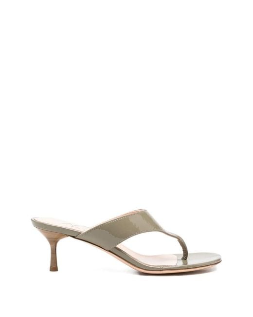 Agl Attilio Giusti Leombruni White Astrid Patent Sandals