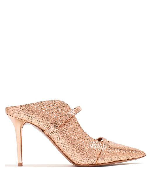 Malone Souliers Pink Maureen 85mm Leather Mules
