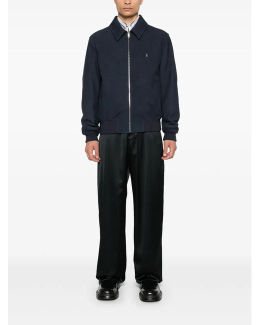 Givenchy Blue Leather Jacket for men