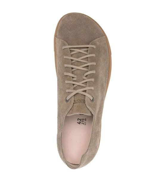 Birkenstock Brown Suede Low-Top Sneakers for men