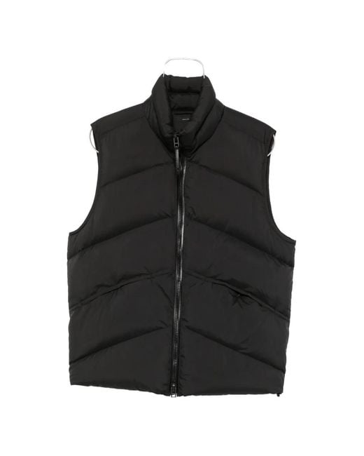 Tom Ford Black Quilted Leather-Trim Gilet for men