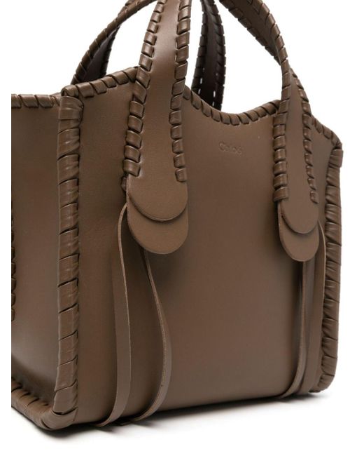 Chloé Brown Small Mony Leather Tote Bag