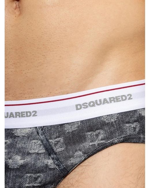 DSquared² Blue Monogram Brief for men