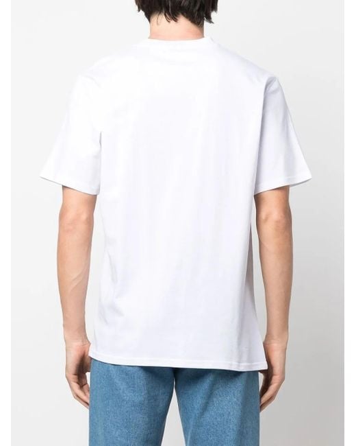 Department 5 White Logo-Print Cotton T-Shirt for men