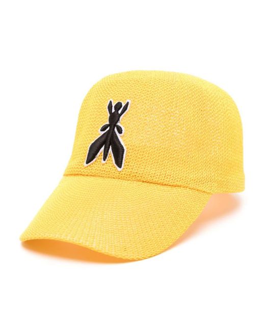 Patrizia Pepe Yellow Baseballkappe mit Logo-Stickerei