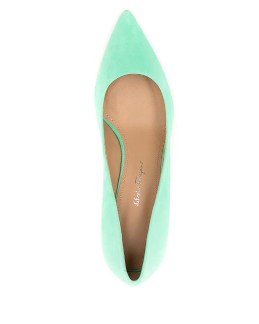 Ferragamo Ilary Suède Pumps in het Green