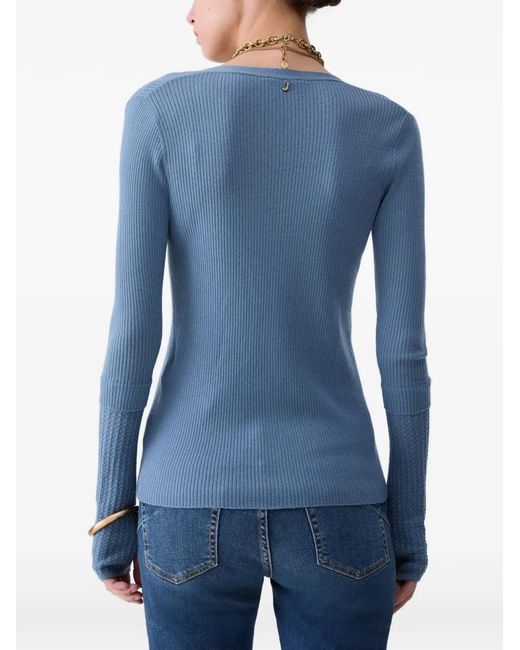 Liu Jo Blue Pure Wool Cardigan