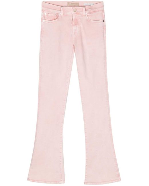 Jeans svasati a vita media di 7 For All Mankind in Pink