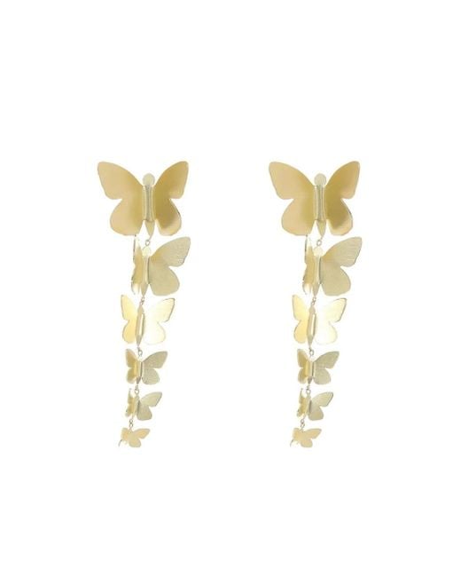 Tanya Farah Metallic 18K Butterfly Earrings