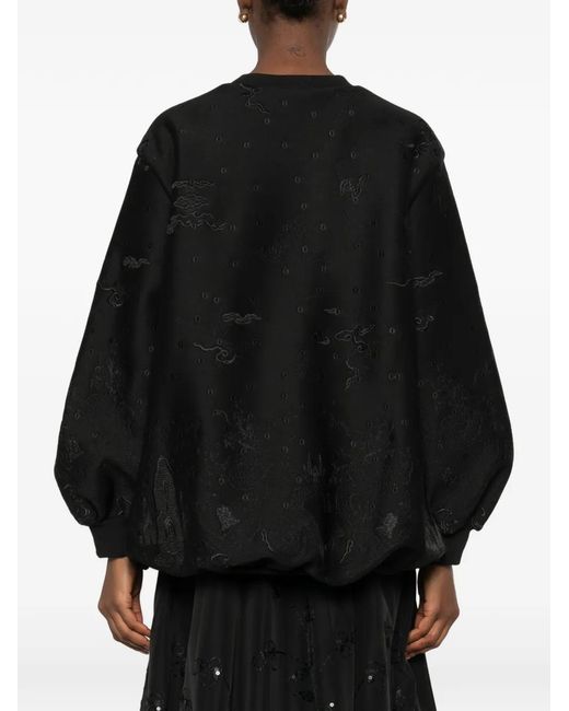 Hui Milano Black Embellished Sweatshirt