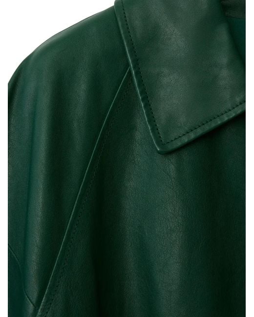 Burberry Leren Mantel in het Green