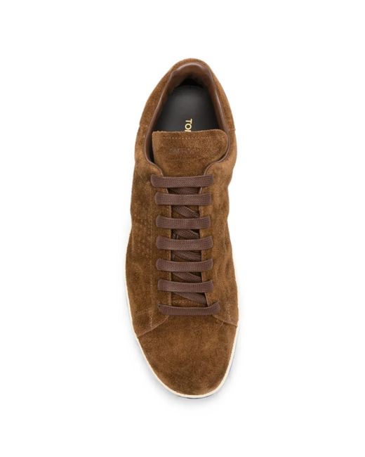 Tom Ford Brown Warwick Sneakers for men