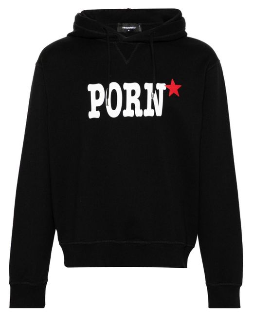 DSquared² Black Rocco Cool Cotton Hoodie for men