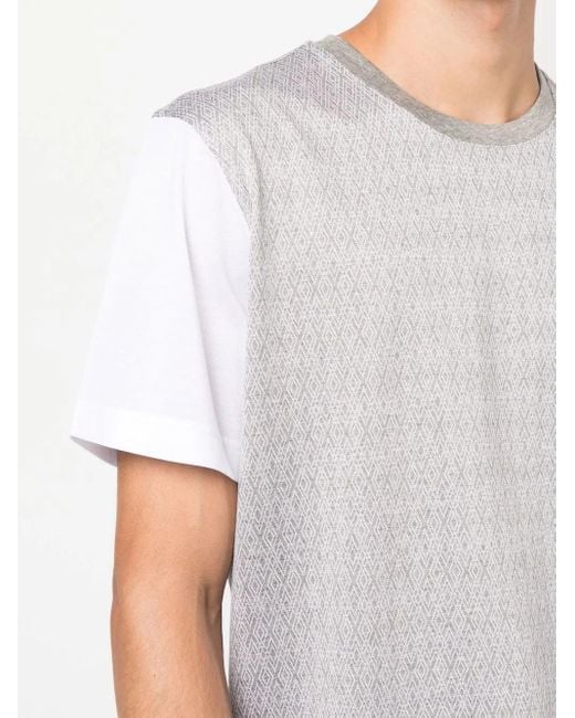 Billionaire White Two-Tone Cotton T-Shirt for men
