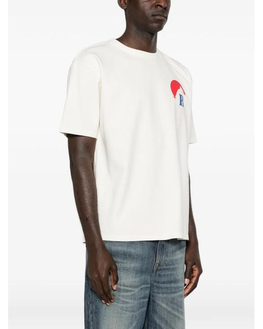 Rhude White Classic Crew Neck T-Shirt for men
