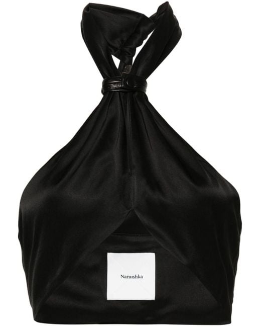 Nanushka Bralette Top in het Black