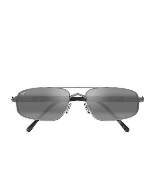 Maui Jim Gray Rectangle-Frame Sunglasses