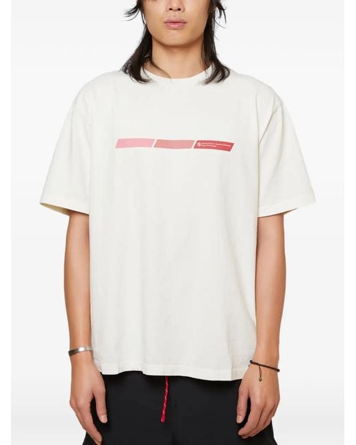 District Vision White Logo-Detail Short-Sleeve T-Shirt for men