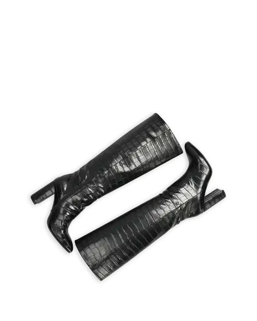 Mexx Black Krystal Indy Pointed Block-Heel Boots