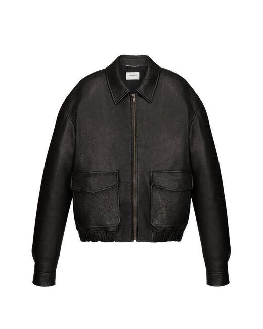 Saint Laurent Black Flap-Pocket Jacket for men