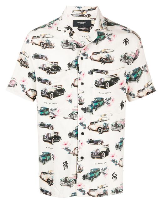 Represent Hemd mit "Classic Car"-Print in Multicolor für Herren