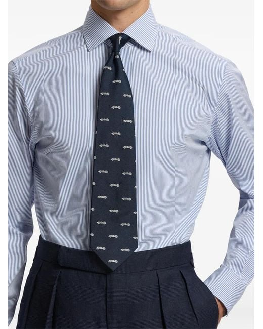 Ralph Lauren Blue Automobile-Patterned Tie for men