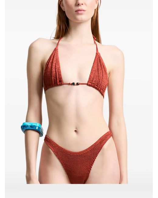 Bondeye Red Beaded Ingrid Bikini Top