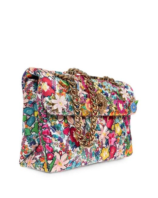 Kurt Geiger Red Kensington Floral-Print Shoulder Bag