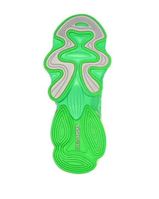 Philipp Plein Green Tiger Attack Gen X 04 Sneakers
