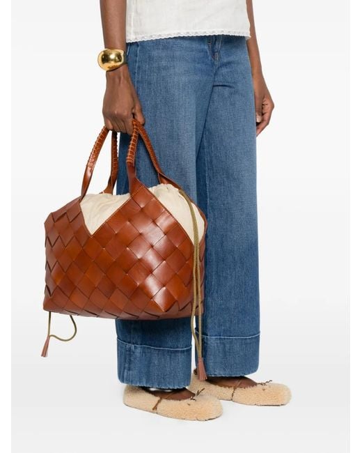 Dragon Diffusion Brown Castello Leather Shoulder Bag