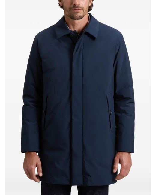 Woolrich Blue Cloud Lamar Single-Breasted Coat for men