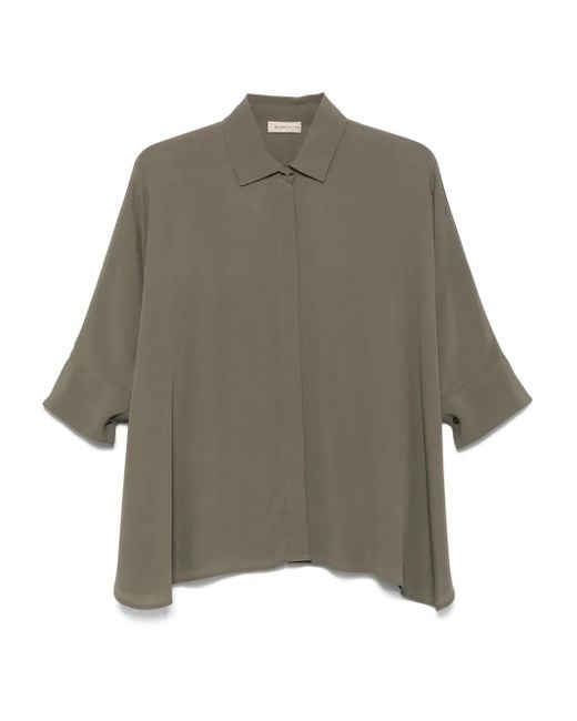 Blanca Vita Gray Batwing-Sleeves Shirt