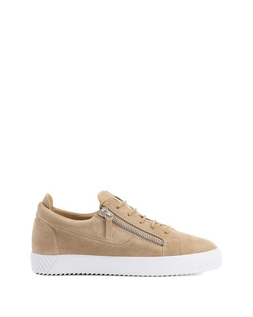 Giuseppe Zanotti Natural Frankie Metal Zippers Sneakers for men