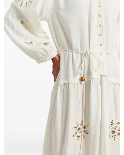 Chinti & Parker White Broderie Midi Dress