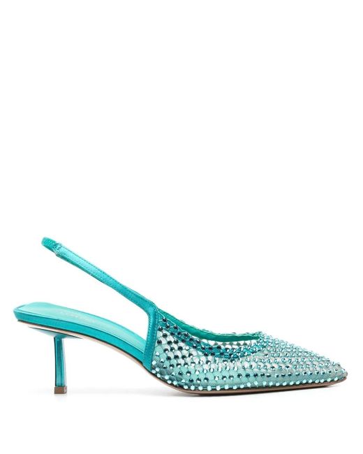 Le Silla Blue Gilda 70Mm Slingback Pumps