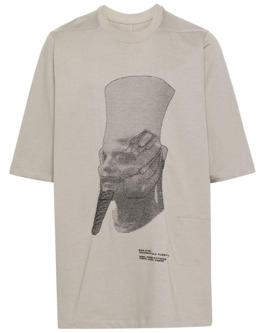 Rick Owens Ron Jumbo Ss Katoenen T-shirt in het Gray voor heren
