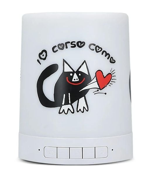 10 Corso Como White Blackie Cat-Print Bluetooth Speaker