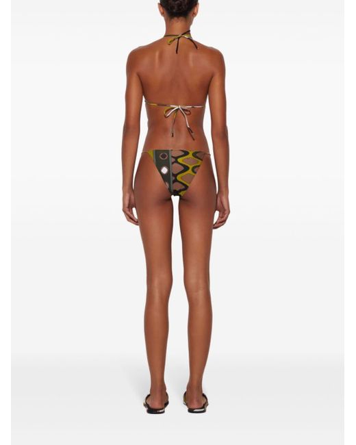 Slip bikini con stampa Vivara di Emilio Pucci in Natural