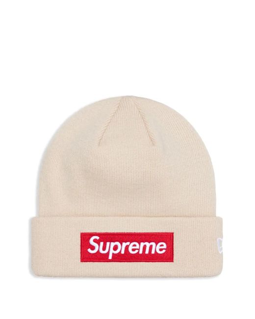 Supreme Natural X New Era Box Logo Beanie