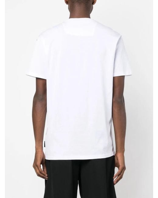 Philipp Plein White Embellished Snake-Print T-Shirt for men