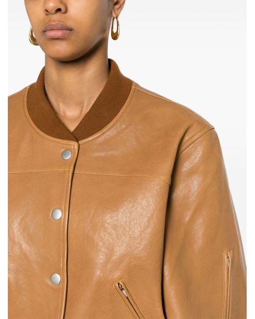 Isabel Marant Brown Adriel Leather Jacket